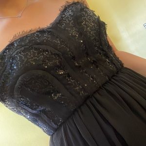 Black Strapless Short Dress